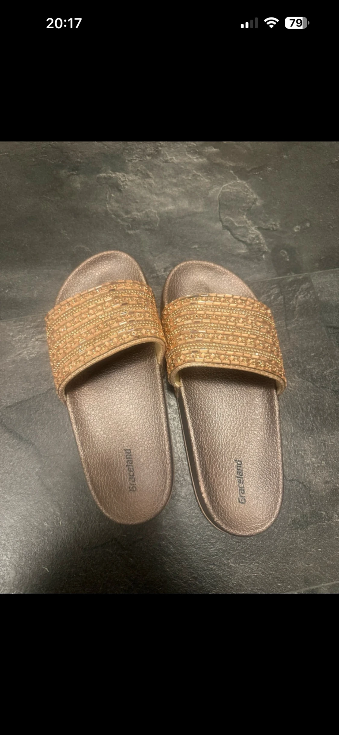 Glittriga guldiga sandaler Graceland - 3