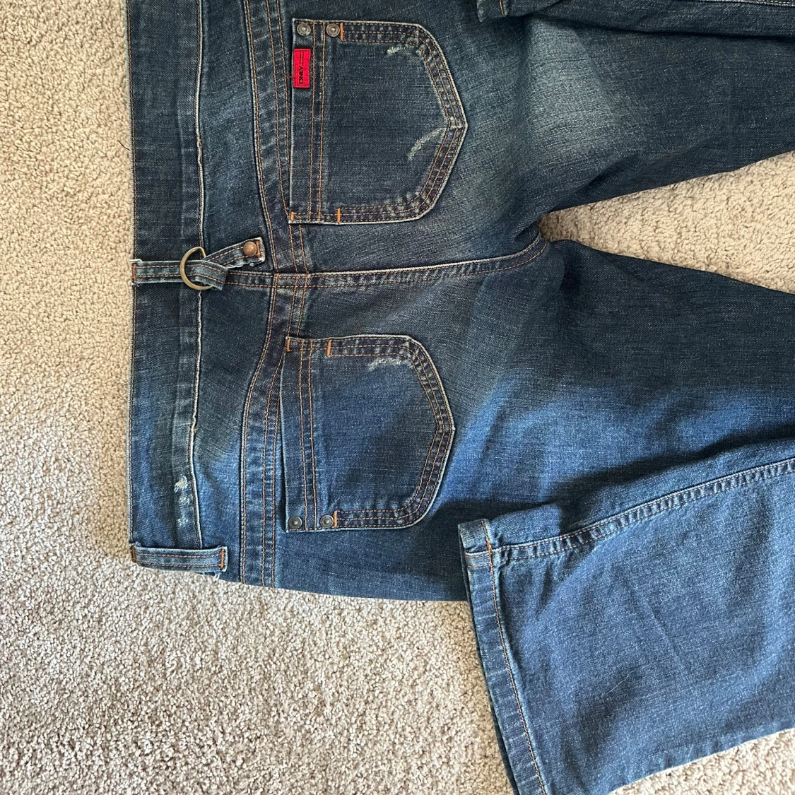 lågmidjade bootcut jeans  - 3