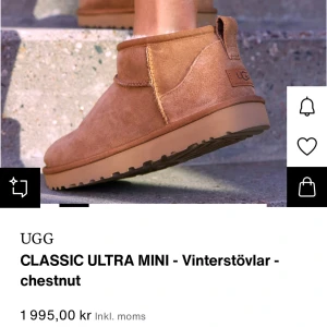 UGG Classic Ultra Mini Chestnut - UGG Classic Ultra Mini i färgen chestnut. Köpt förra vintern men säljer nu då de ej kommer till användning. Endast använda fåtal gånger så nästan som nya! 