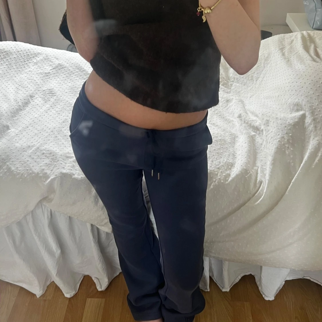 Mörkblå mjukisbyxor från Nitted🤩🤩 - 1