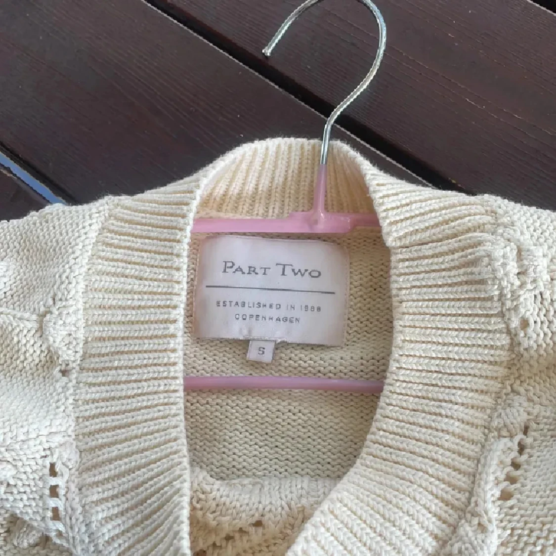 Beige stickad tröja från Part Two - 3