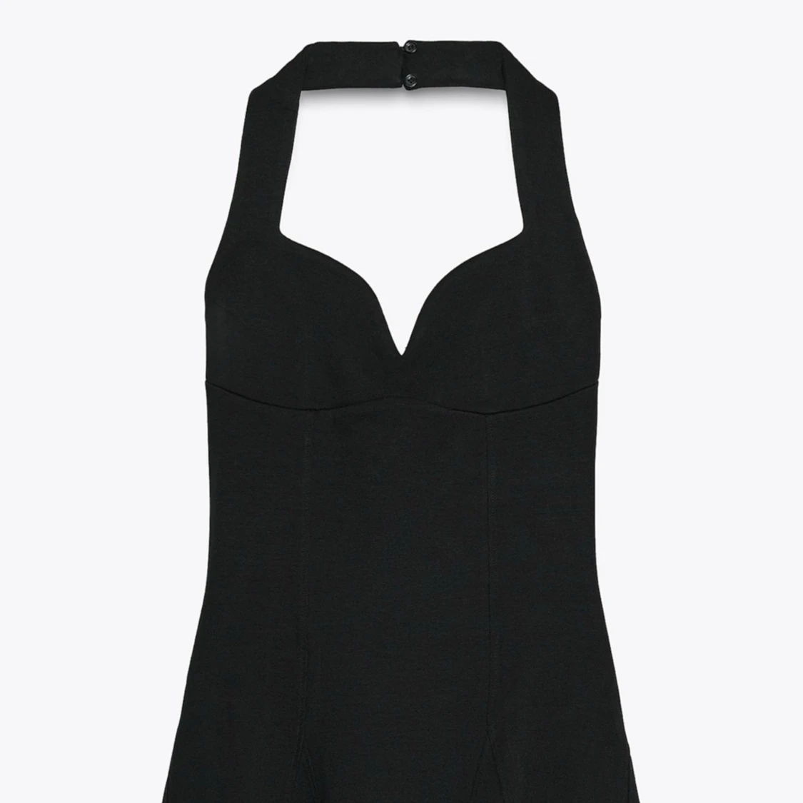 Svart halterneck kortklänning - 2