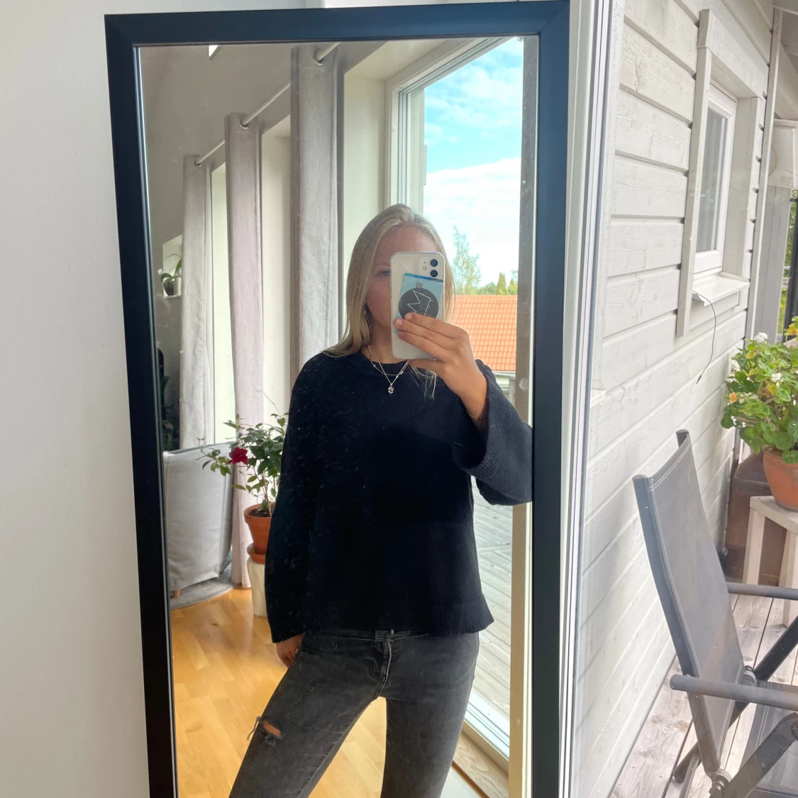 Svart stickad tröja💕 - 2