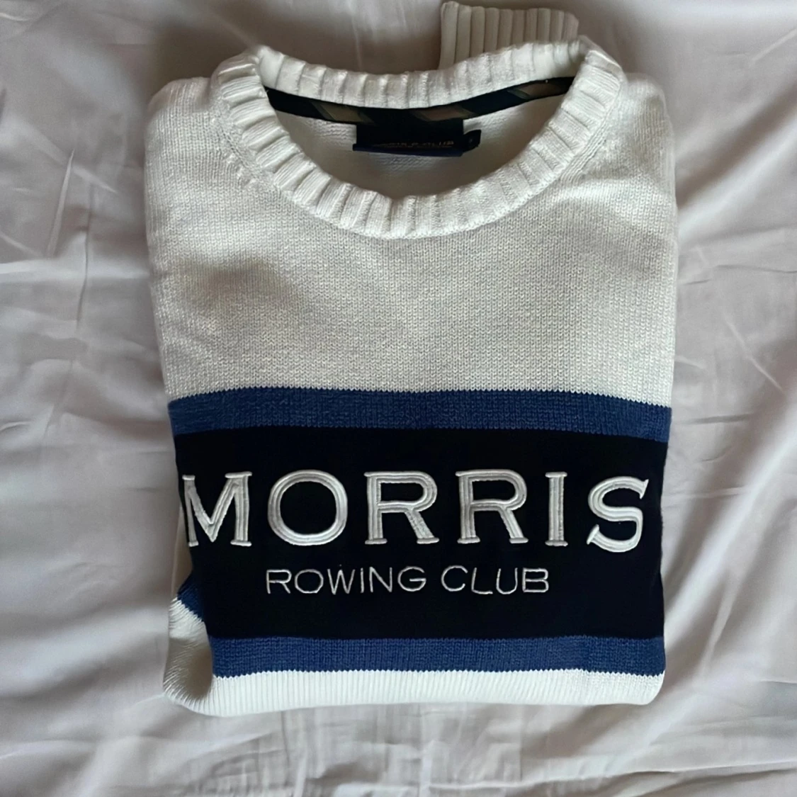 Vit stickad tröja från Morris Rowing Club - 3