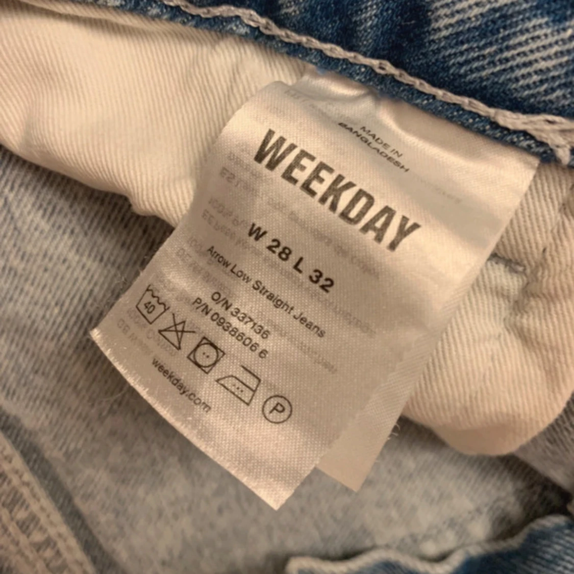 Weekday Arrow ljusblå straight jeans - 3