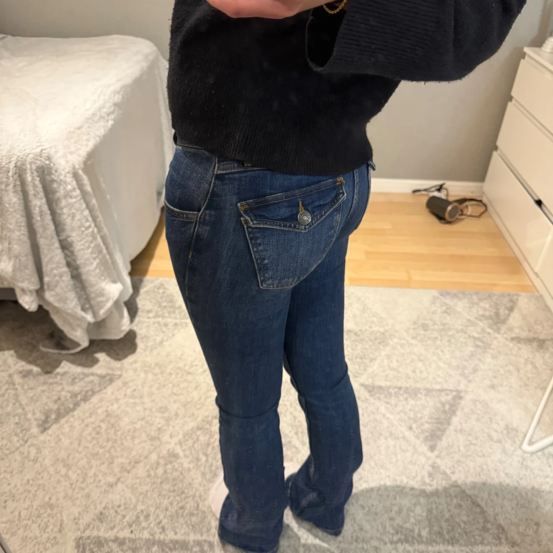 Blå bootcut jeans från Selected - 2
