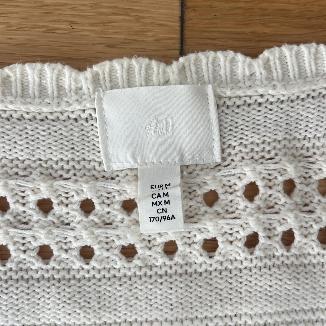 Vit stickad croppad bolerotopp H&M - 4