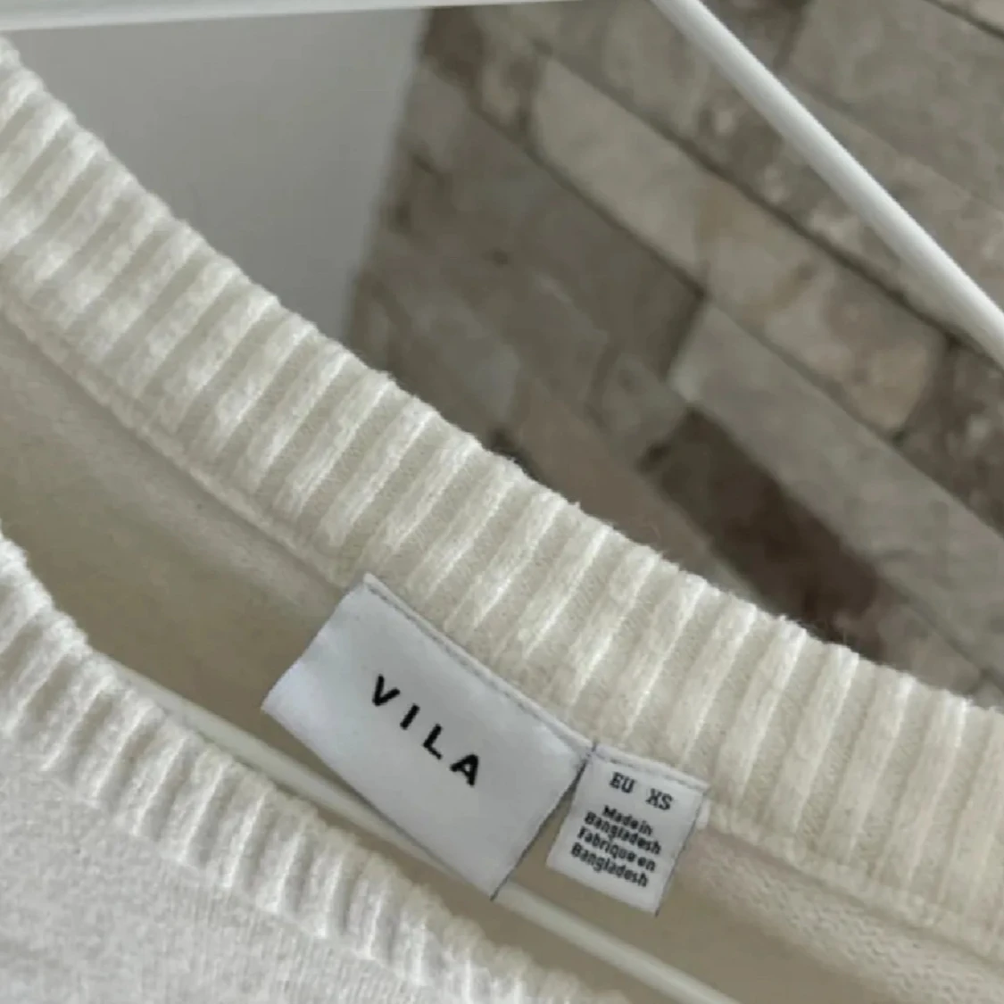 Vit stickad tröja från Vila XS - 1