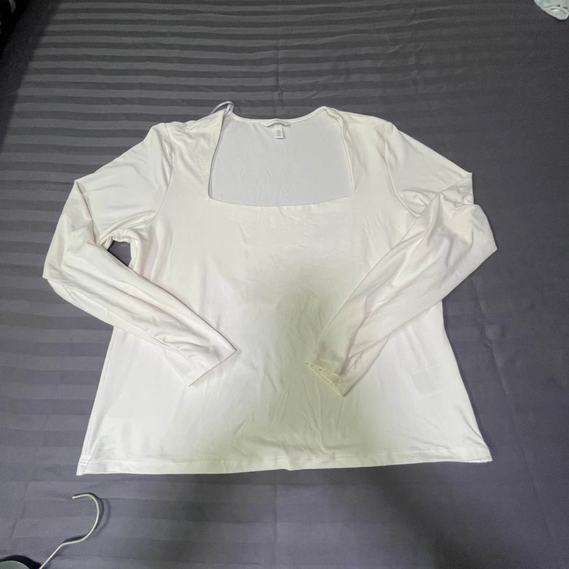 Vit långärmad topp från H&M - 4