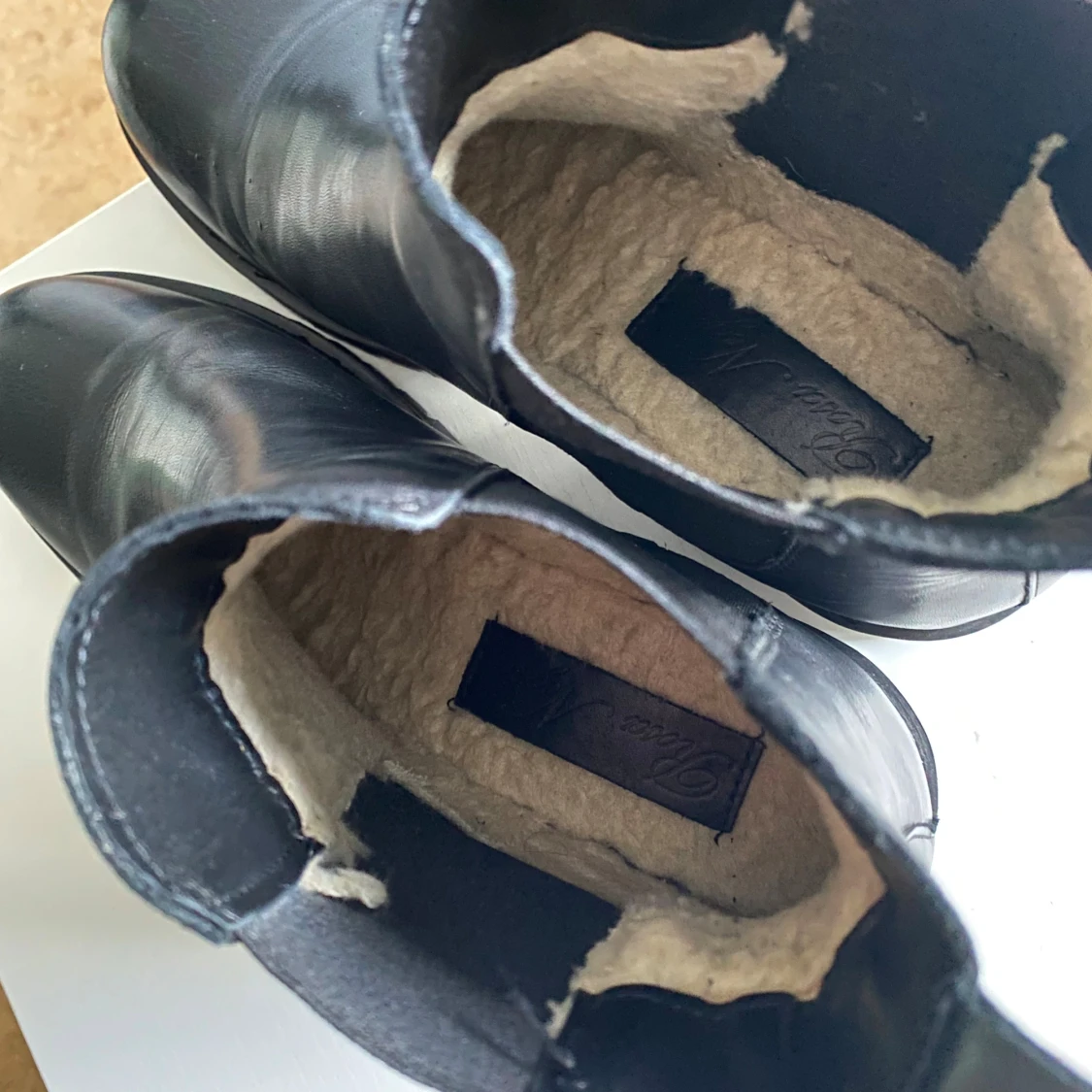 Svarta chelsea boots i skinn - 3