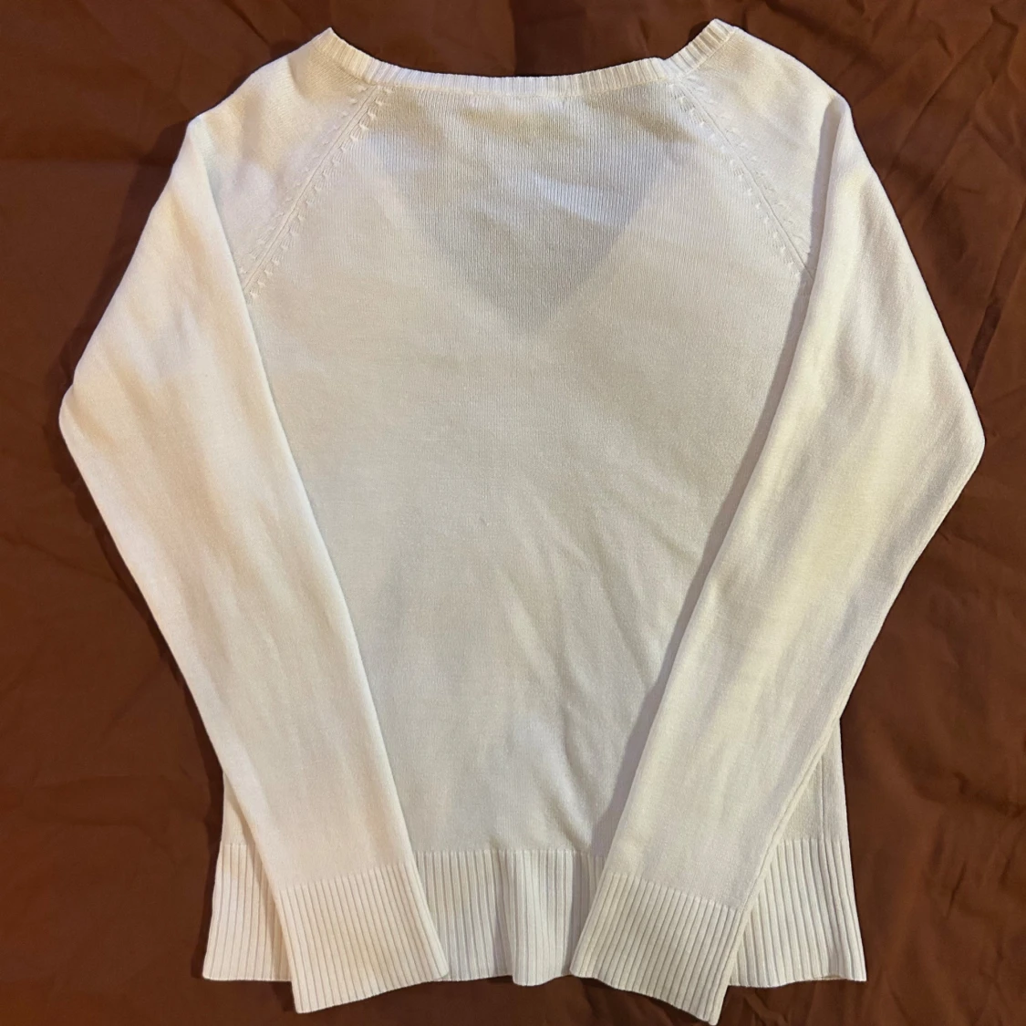 Vit långärmad topp  - 3