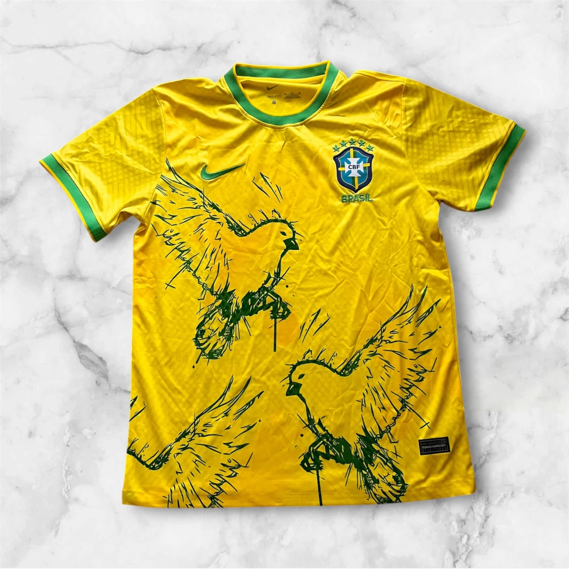 Brasilien Nike fotbollströja gul M