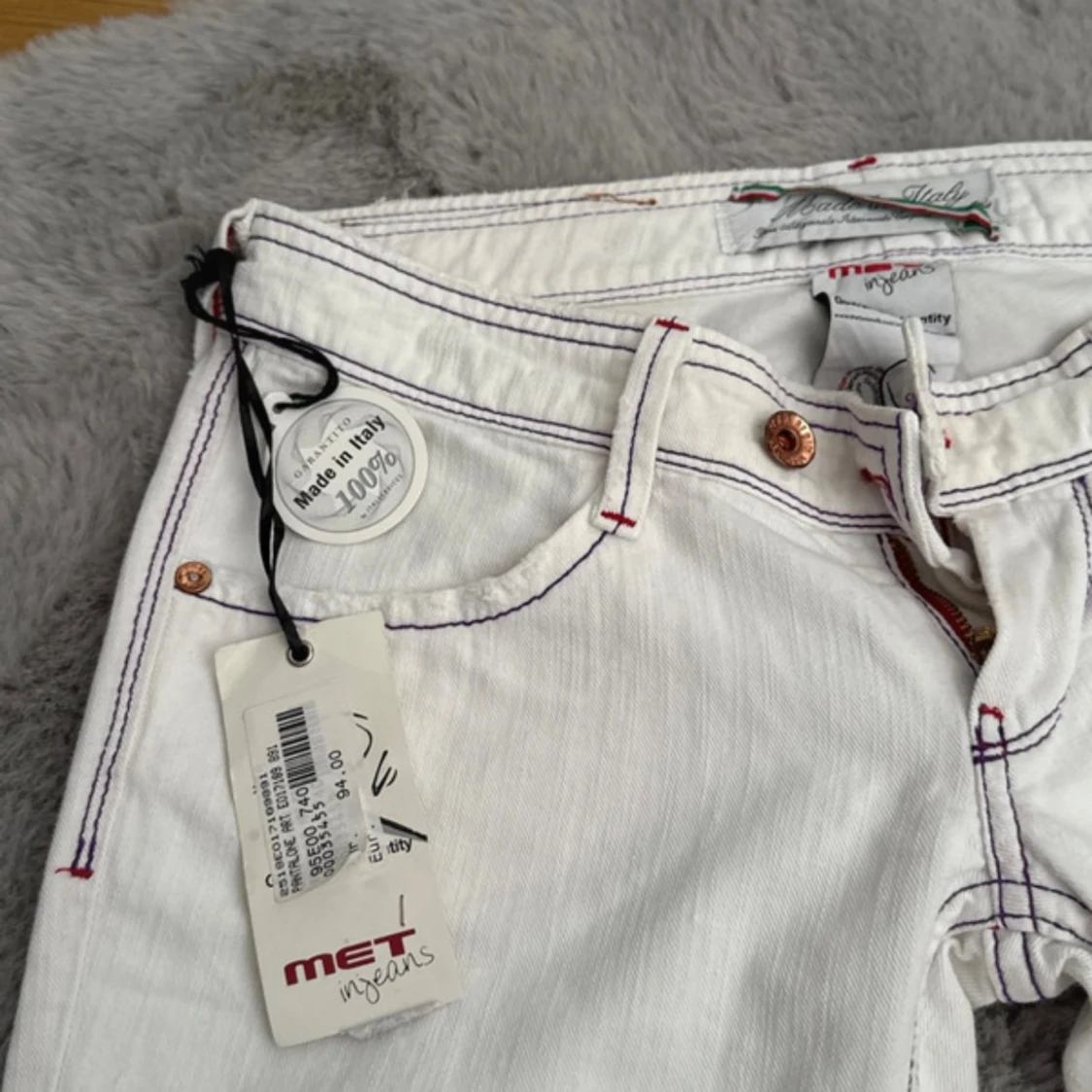 Vita låga jeans  - 2