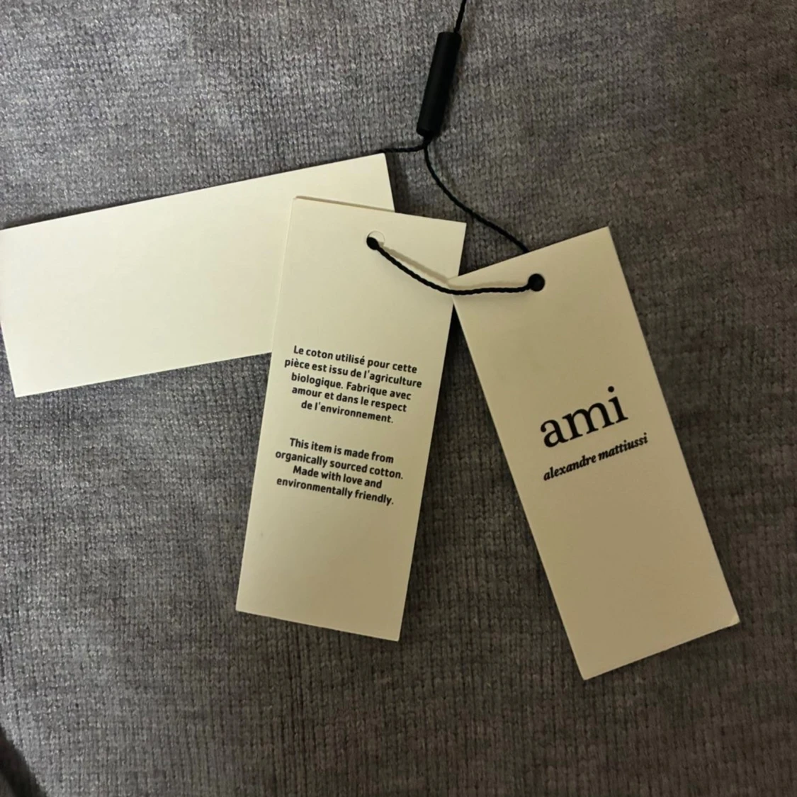 Grå stickad tröja från Ami Paris - 2