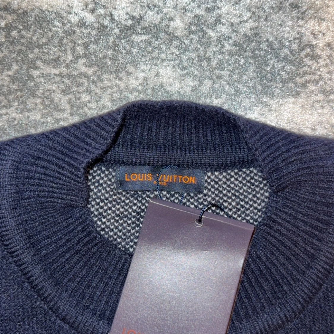 Mörkblå stickad tröja Louis Vuitton - 2