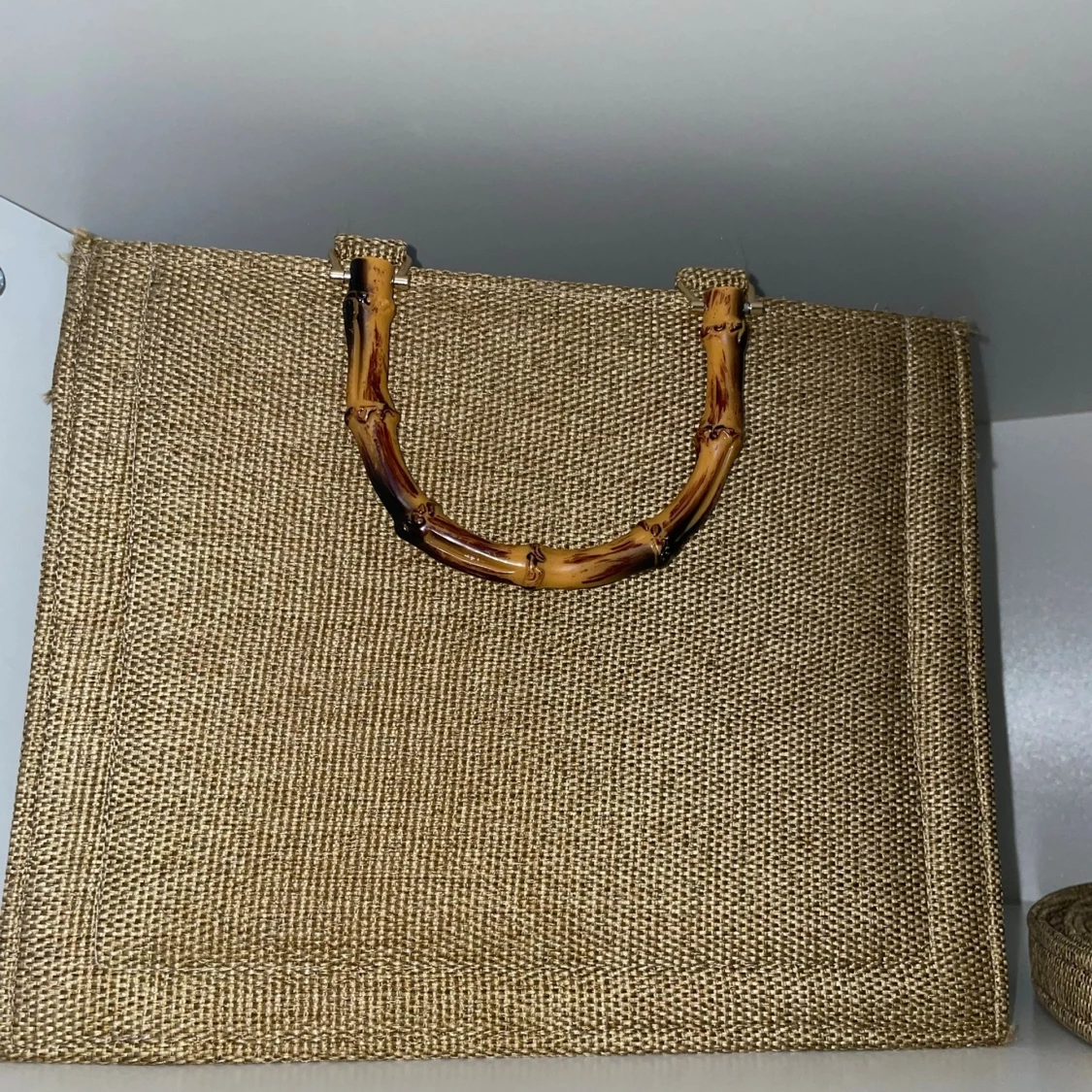 Beige shoppingväska  - 1