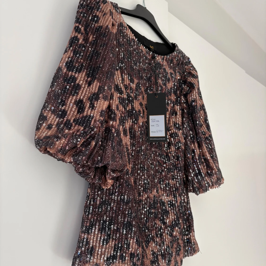 Paljett leopard topp - 1