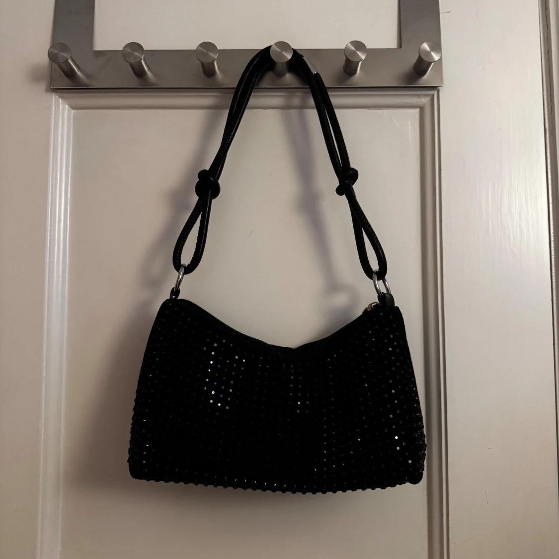 Svart rhinestone väska - 3