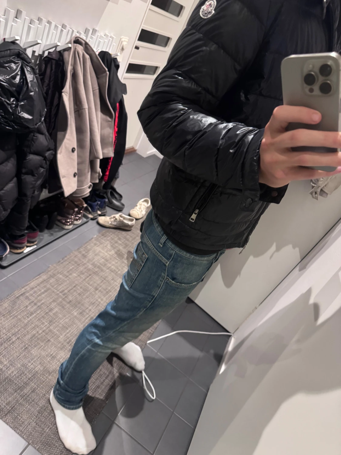 Svart Moncler dunjacka herr - 1