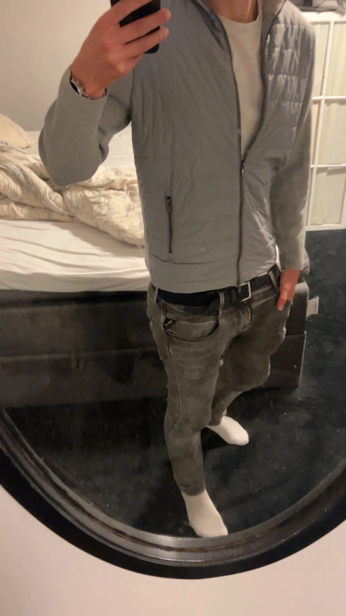 Replay Anbass grå jeans, storlek 32/32 - 3