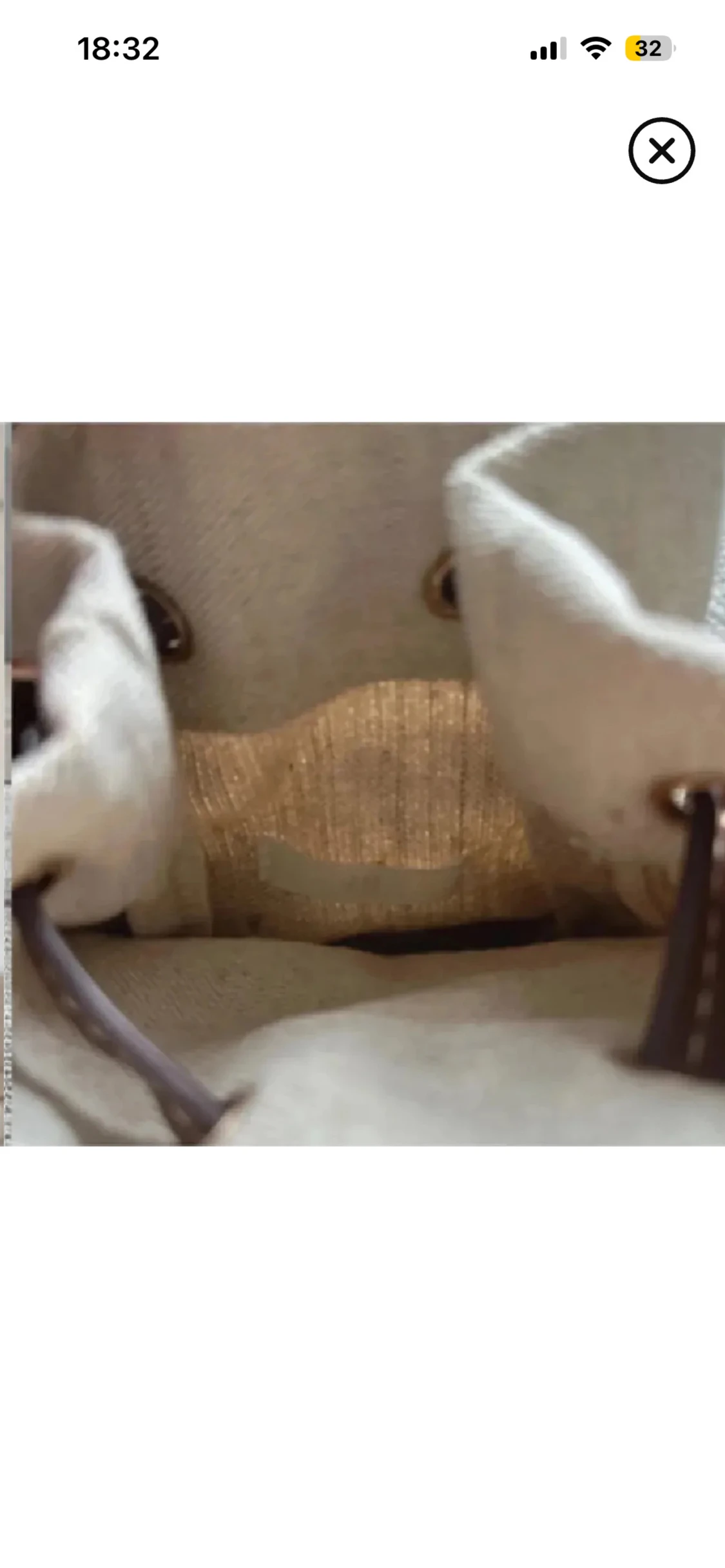 Brun och beige bucket bag med snörning - 2