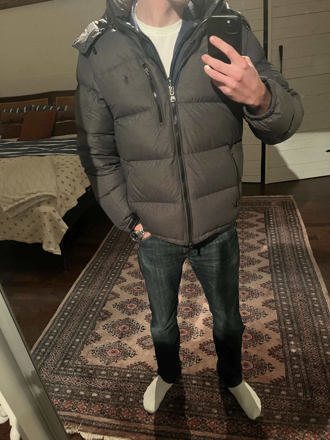 Grå dunjacka från Polo Ralph Lauren - 2