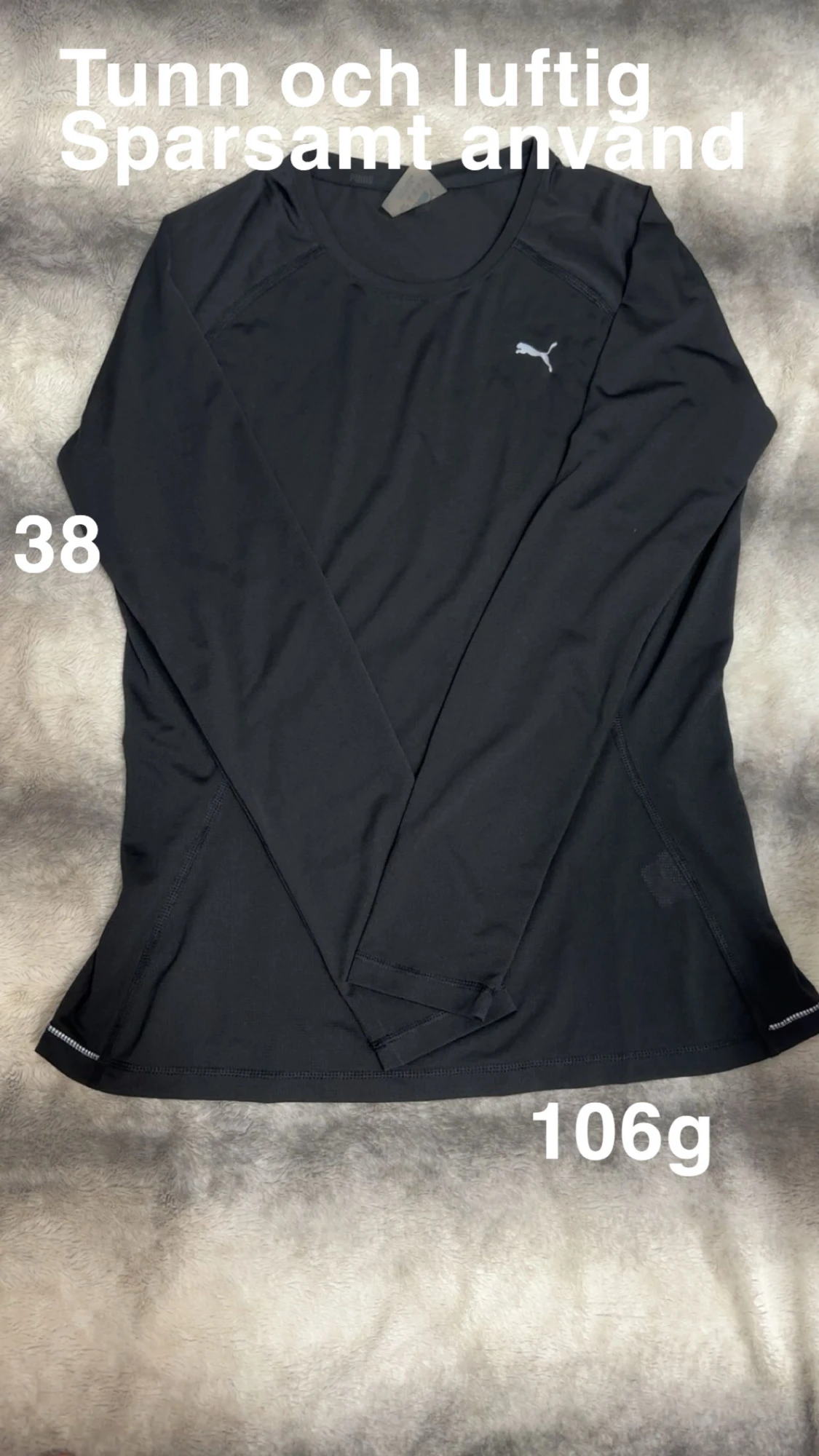 Svart långärmad träningströja Puma