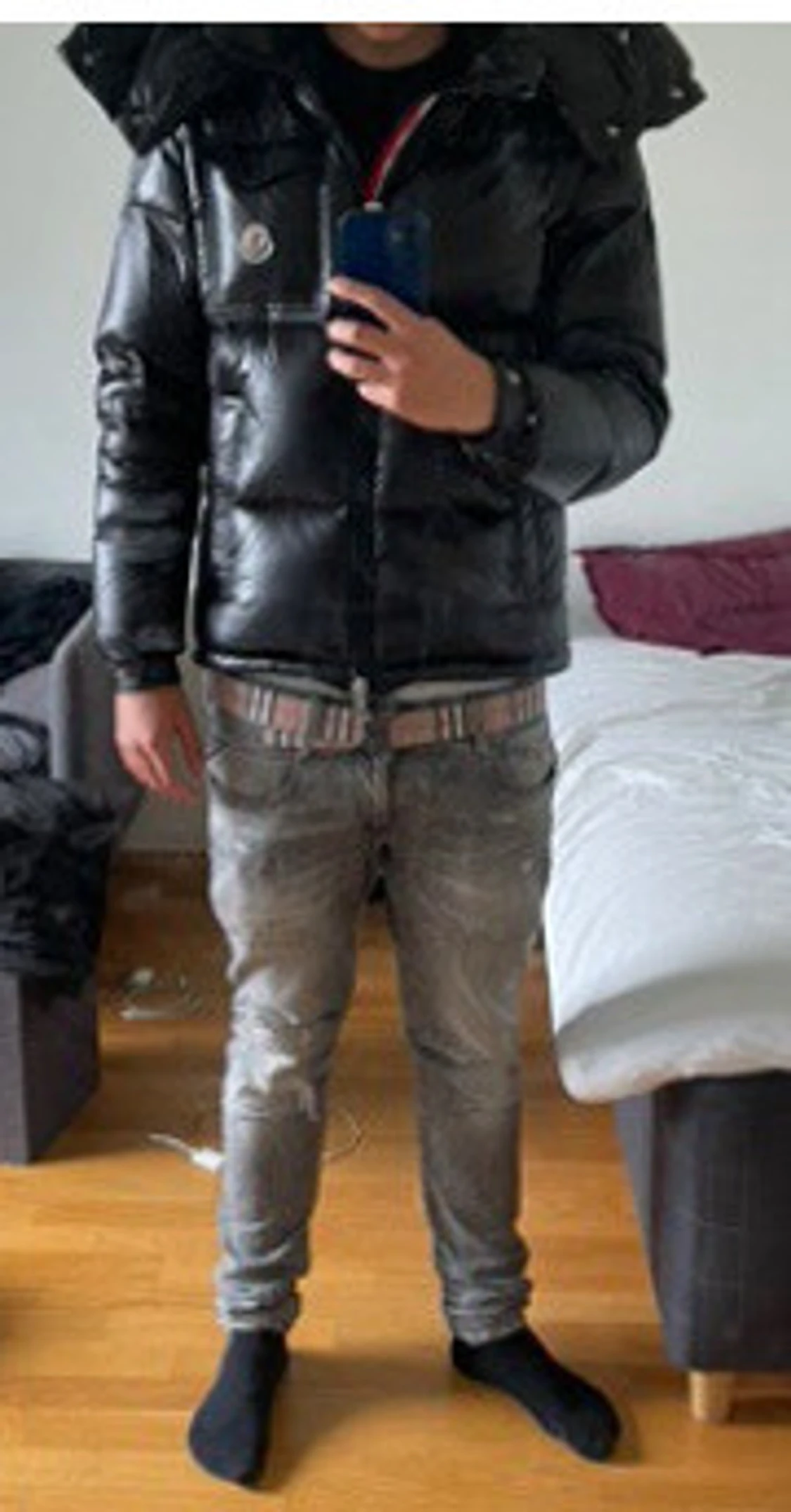 Svart Moncler pufferjacka herr - 2