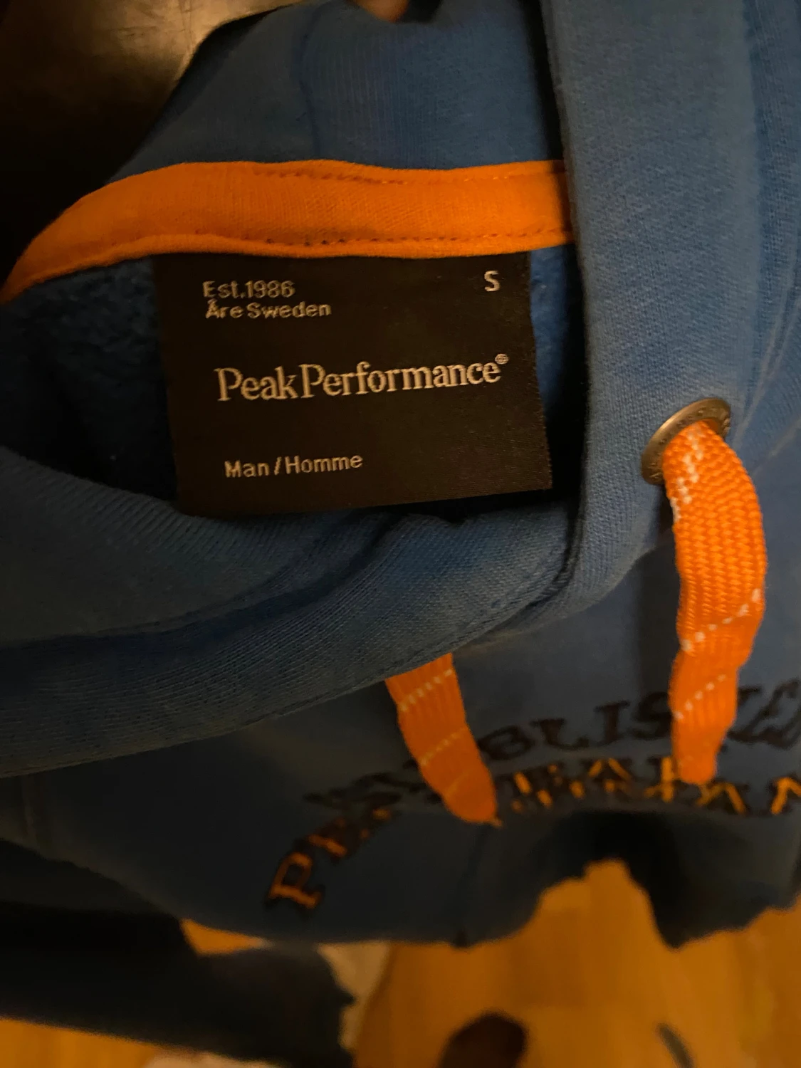 Blå hoodie Peak Performance S - 2