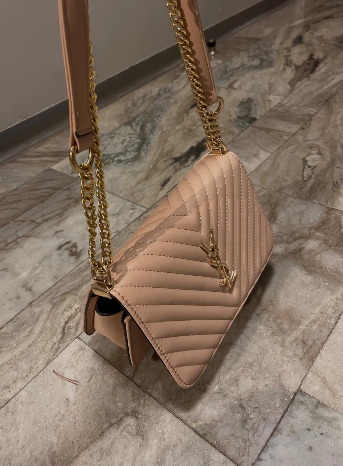 YSL väska beige 