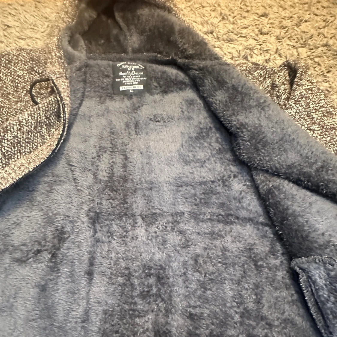 Stickad hoddie päls  - 3