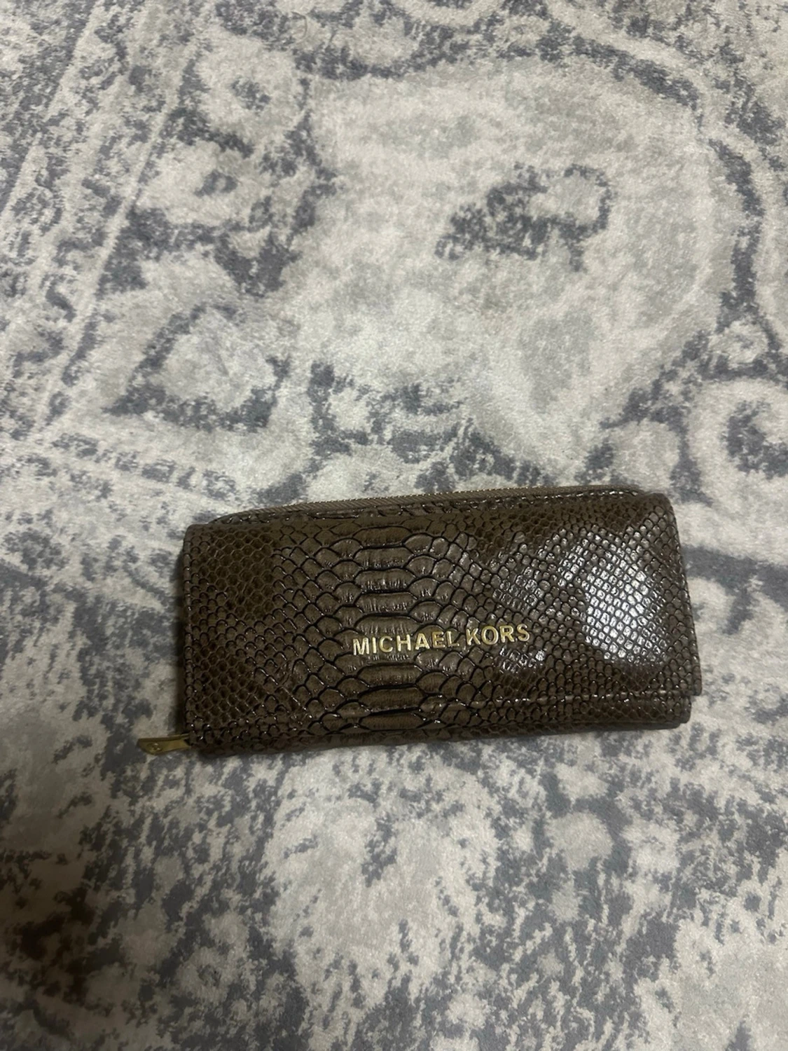 Brun plånbok Michael Kors ormskinn