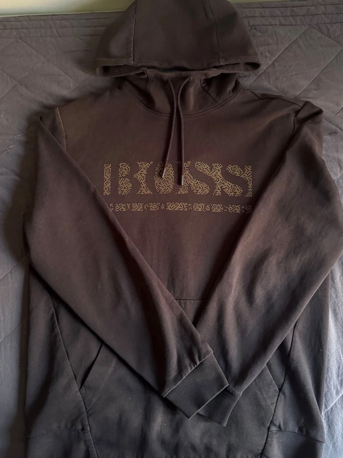 BOSS hoodie svart - 1