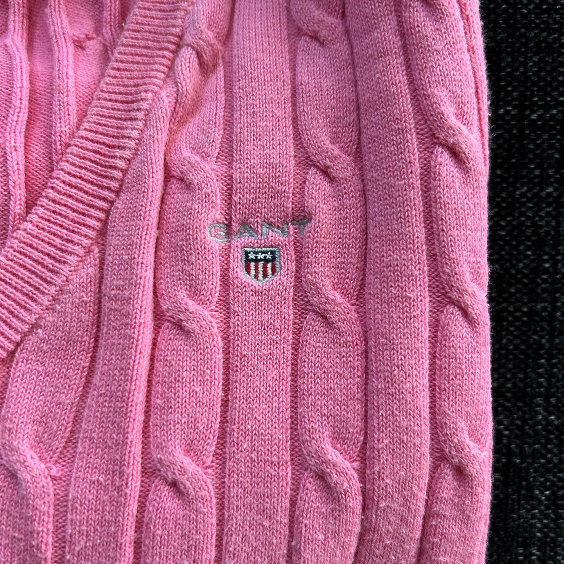 Rosa kabelstickad tröja från GANT - 1