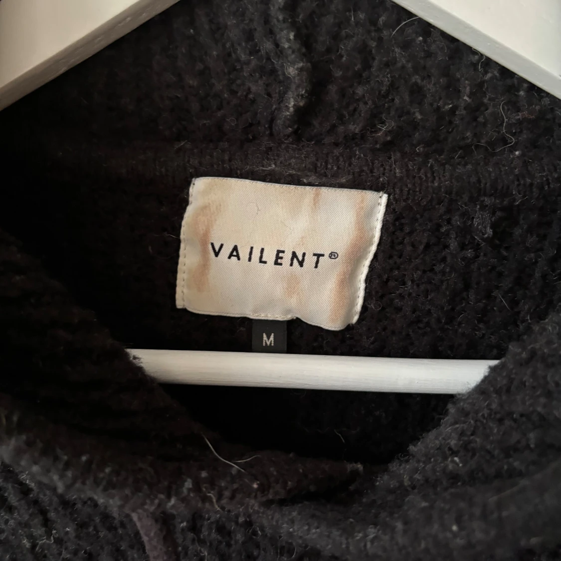 Stickad ull hoodie - 2