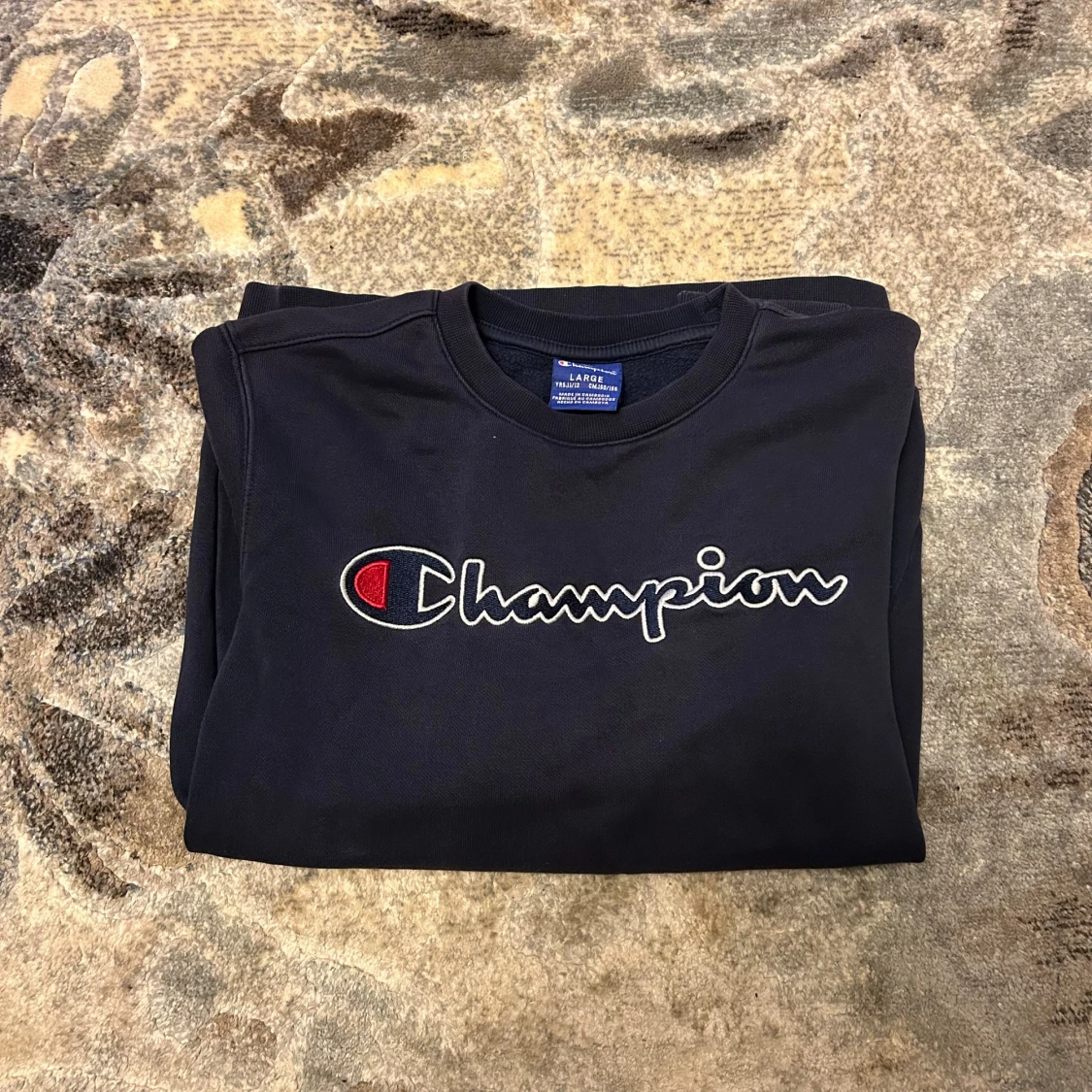 Marin blå Champion sweatshirt i bomull - 4