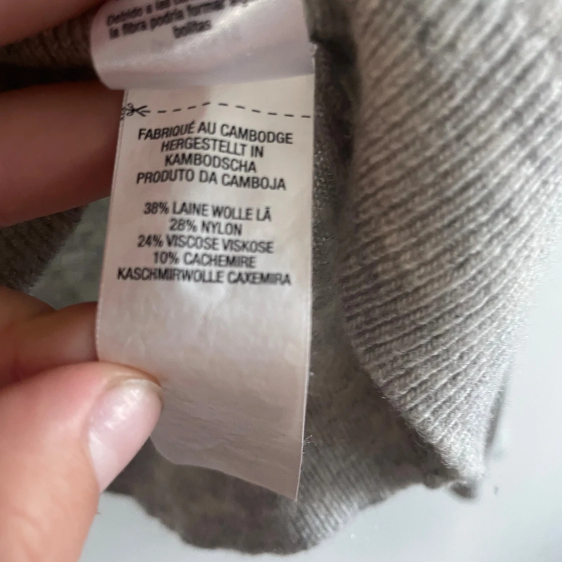 Ljusgrå stickad tröja Topman XS - 3