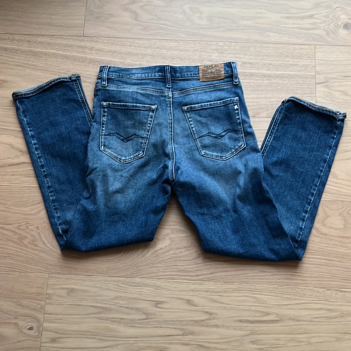 Blå Replay jeans straight fit