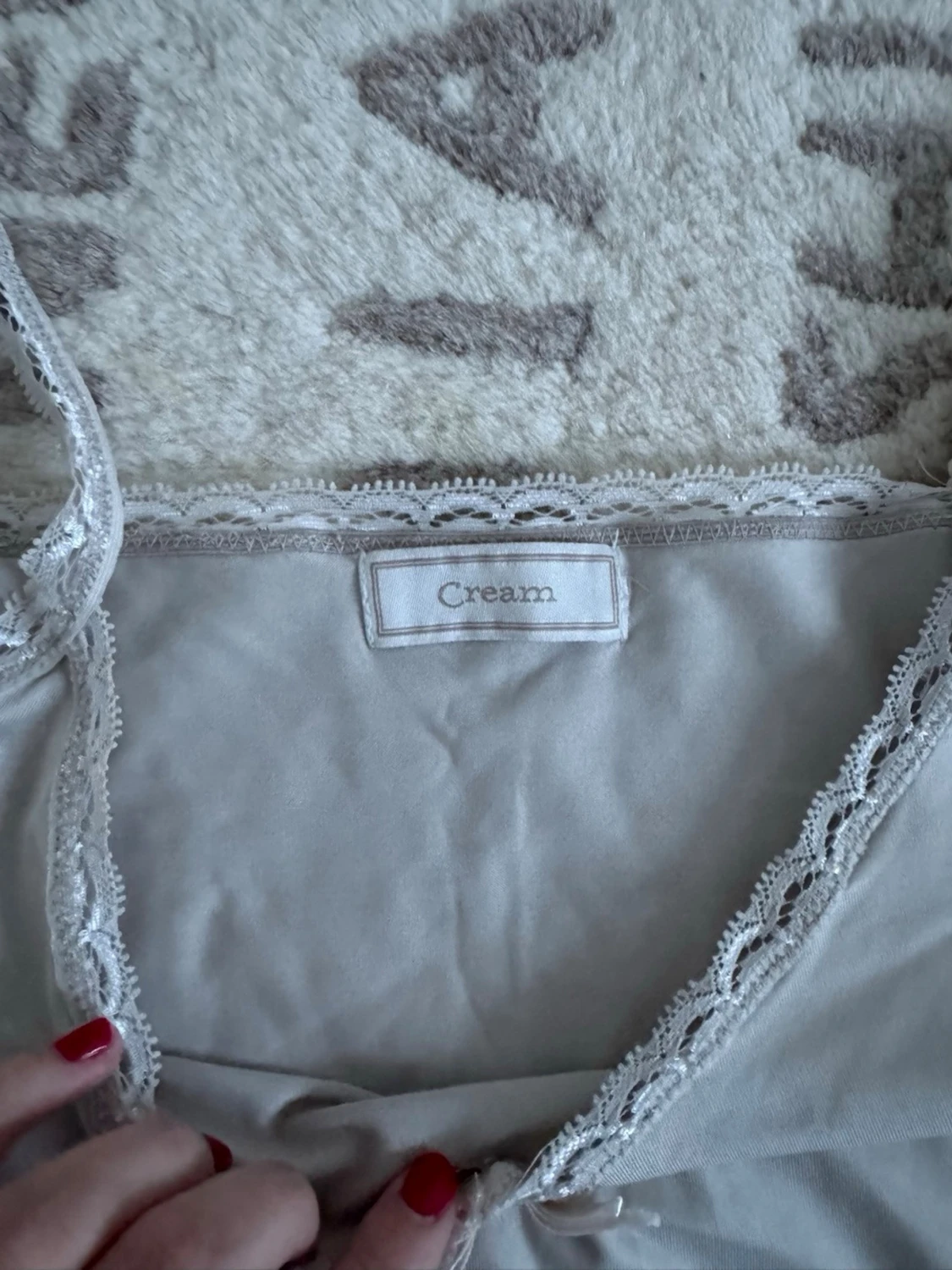 Beige natt klänning med spets från Cream - 3