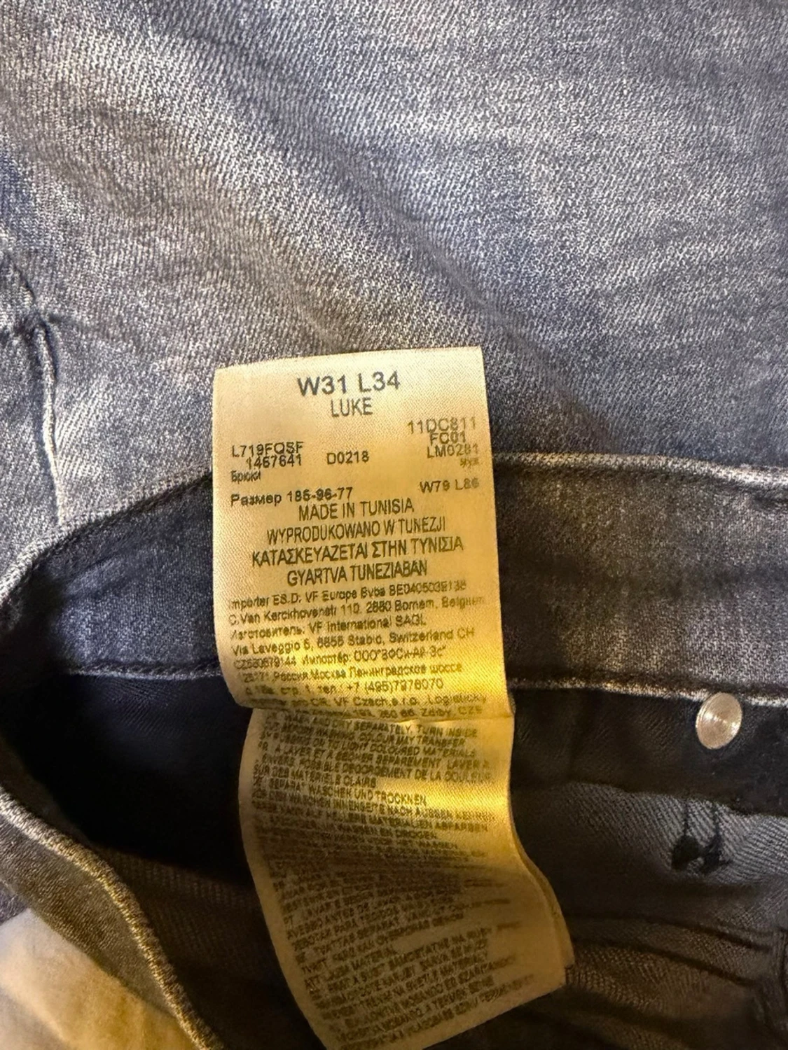 Lee Luke jeans mörkgrå – Slim fit – 31/34 – Bra skick - 5