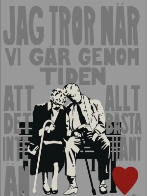 KORALL 50x70 håkanposter - ”Jag tror när vi går genom tiden..”