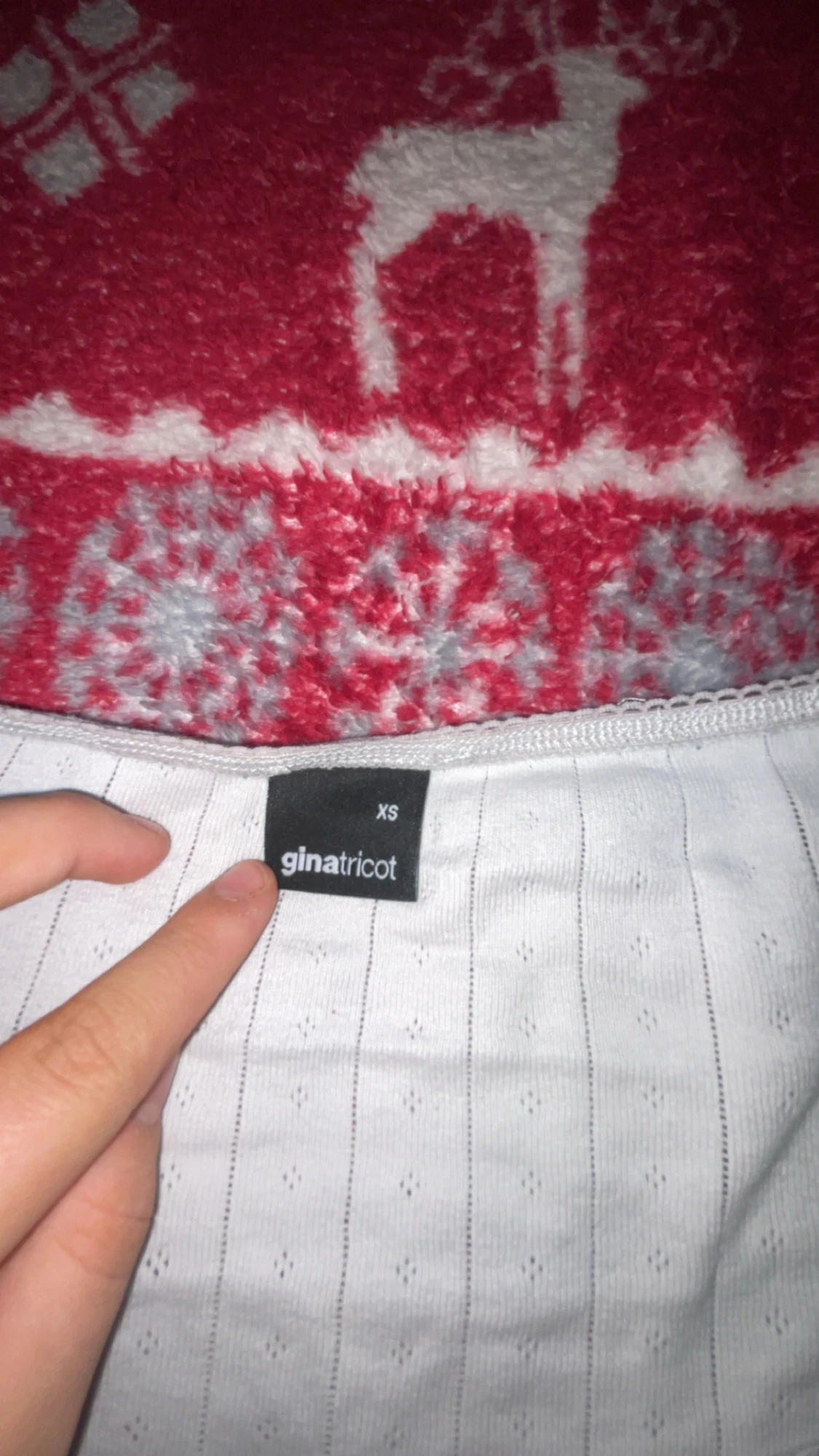 Vit långärmad topp från Gina Tricot - 1