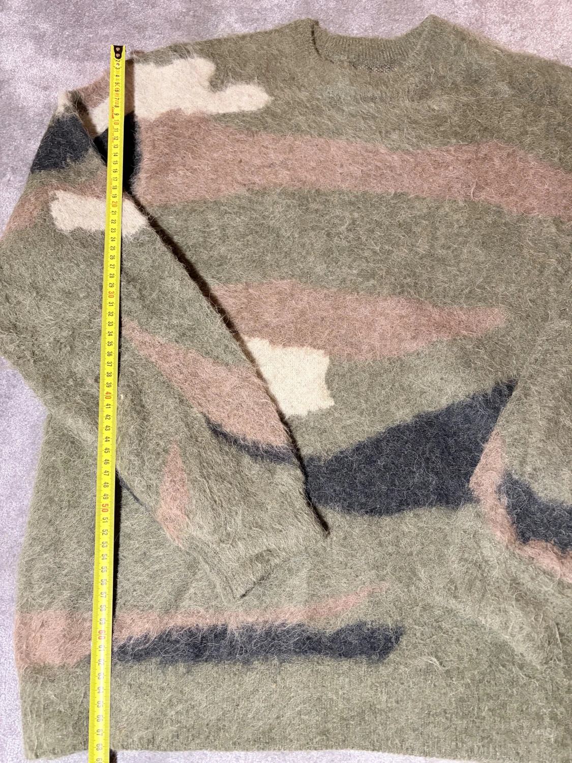 Camouflage stickad tröja i ull - 3