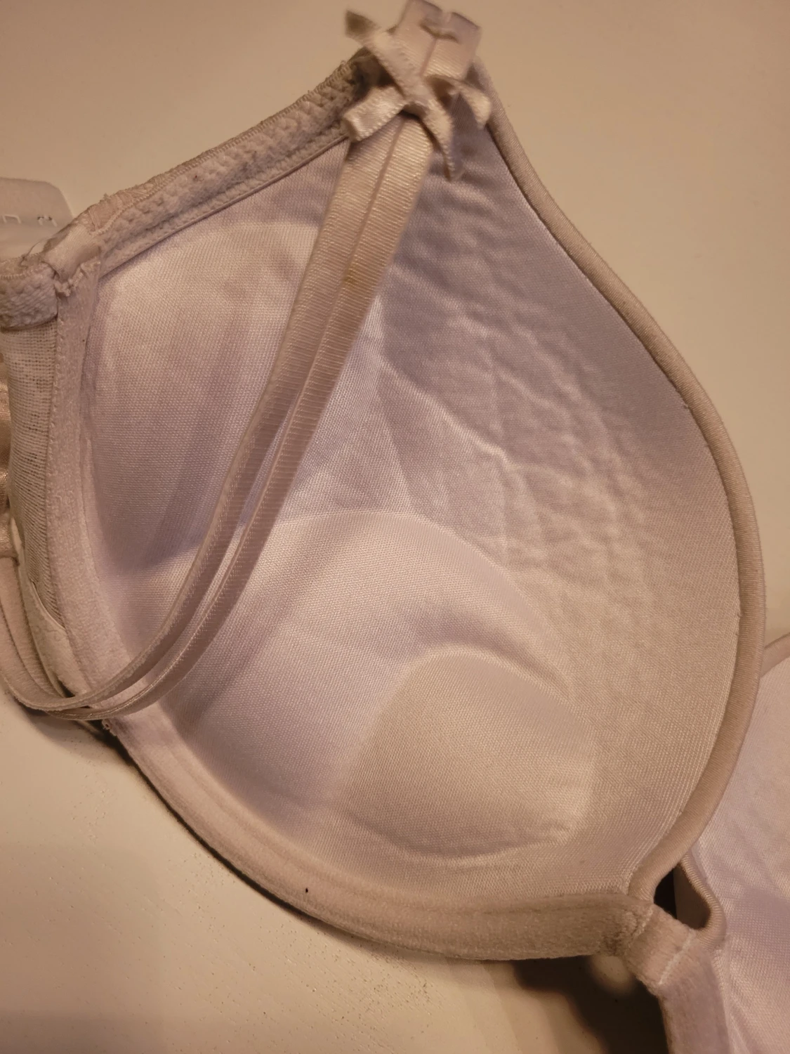 Vit spetsdetaljerad bh - 4