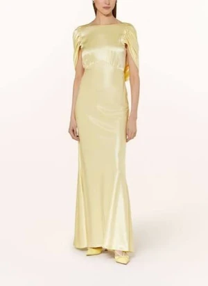 Ljusgul balklänning i satin - Säljer min By Malina balklänning, men som inte kommer till användning pga fel storlek. Passar perfekt till vårens baler eller till bröllop✨. Köpt för 4800kr, men säljer för 3500 kr. Varan kommer i orginal förpackning och har kvar pris lapp. Jag är 167 cm och den släpar i marken.💛