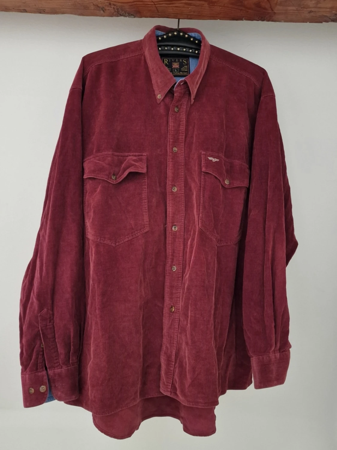 Burgundy corduroy shirt