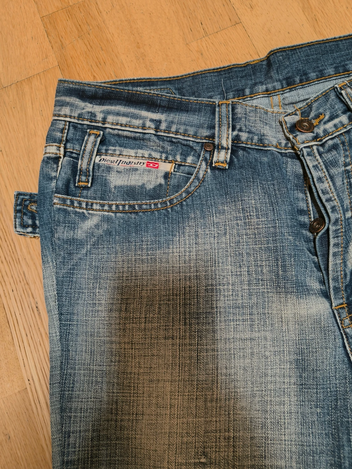 Blå Diesel jeans med broderad logga - 3