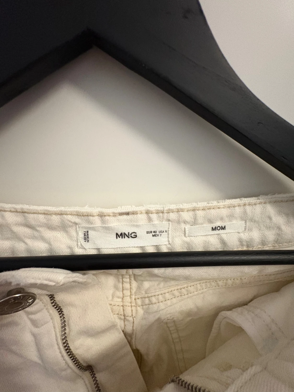 Vita mom jeans från MNG, strl 40 - 2