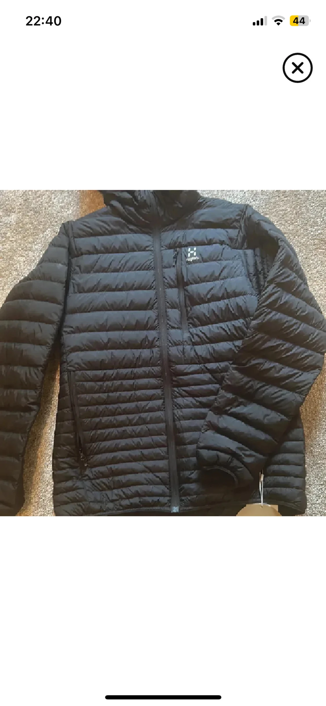 Svart dunjacka från Haglöfs med huva - 1