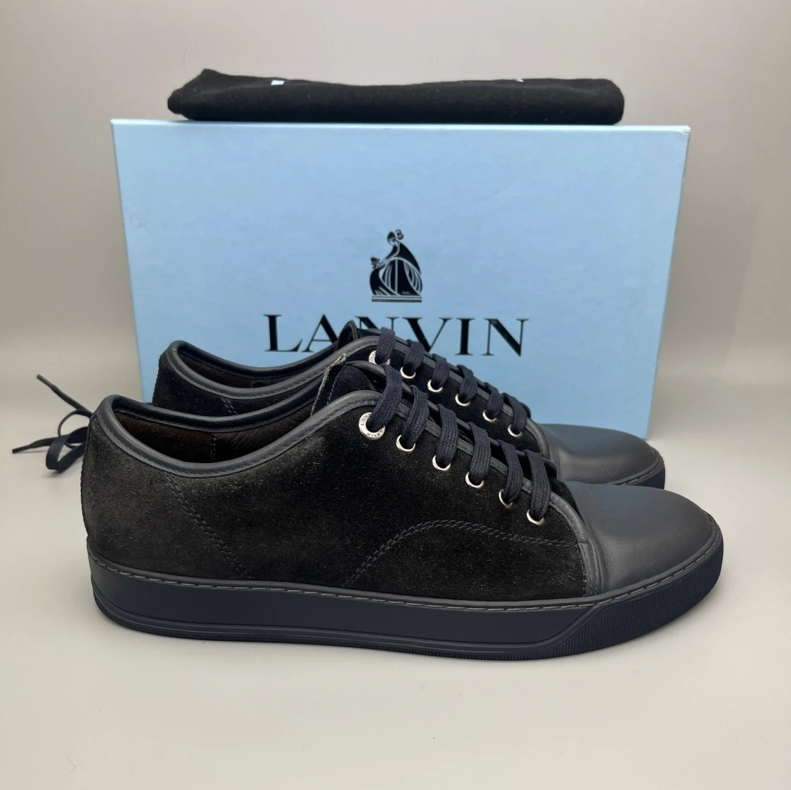 Lanvin Dbb1 Nappa Cap Toe Sneaker Navy - 2